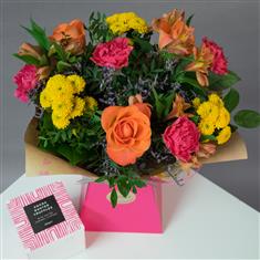 Florist Choice Vibrant Gift Box - with Chocolates