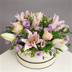 Florist Choice Hat Box Arrangement